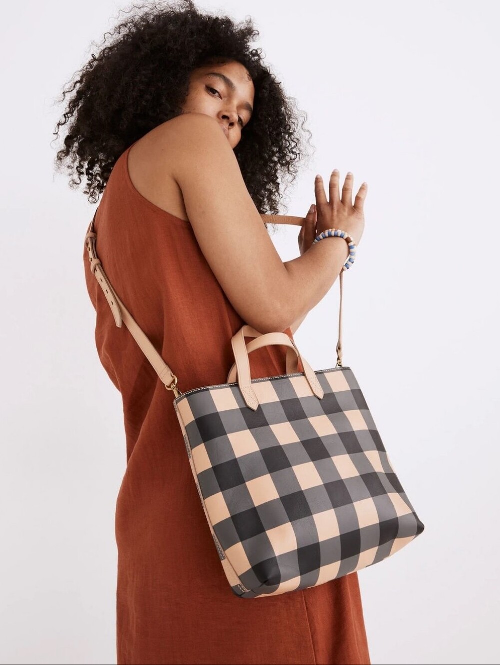 Madewell The Zip-Top Transport Crossbody: Gingham Edition